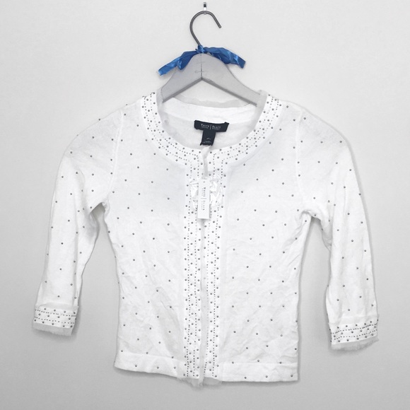 🎀 NWT White House Black Market CardiganBeaded🎀 - Picture 1 of 3